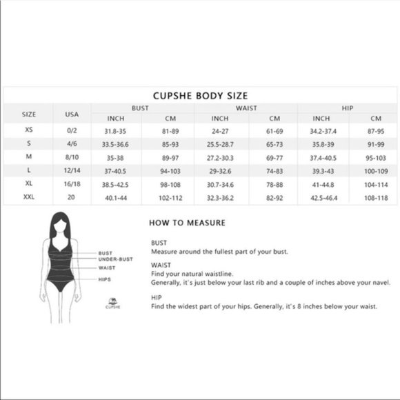 CUPSHE Navy Floral Cutout Bikini Size L - Picture 12 of 12